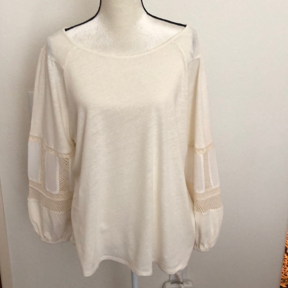 Guest Edition (Anthropologie) Cream Top NWOT